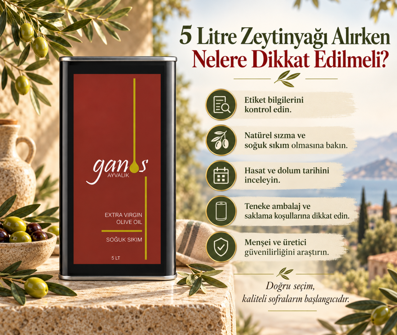 5 Litre Zeytinyağı Alırken Nelere Dikkat Edilmeli?