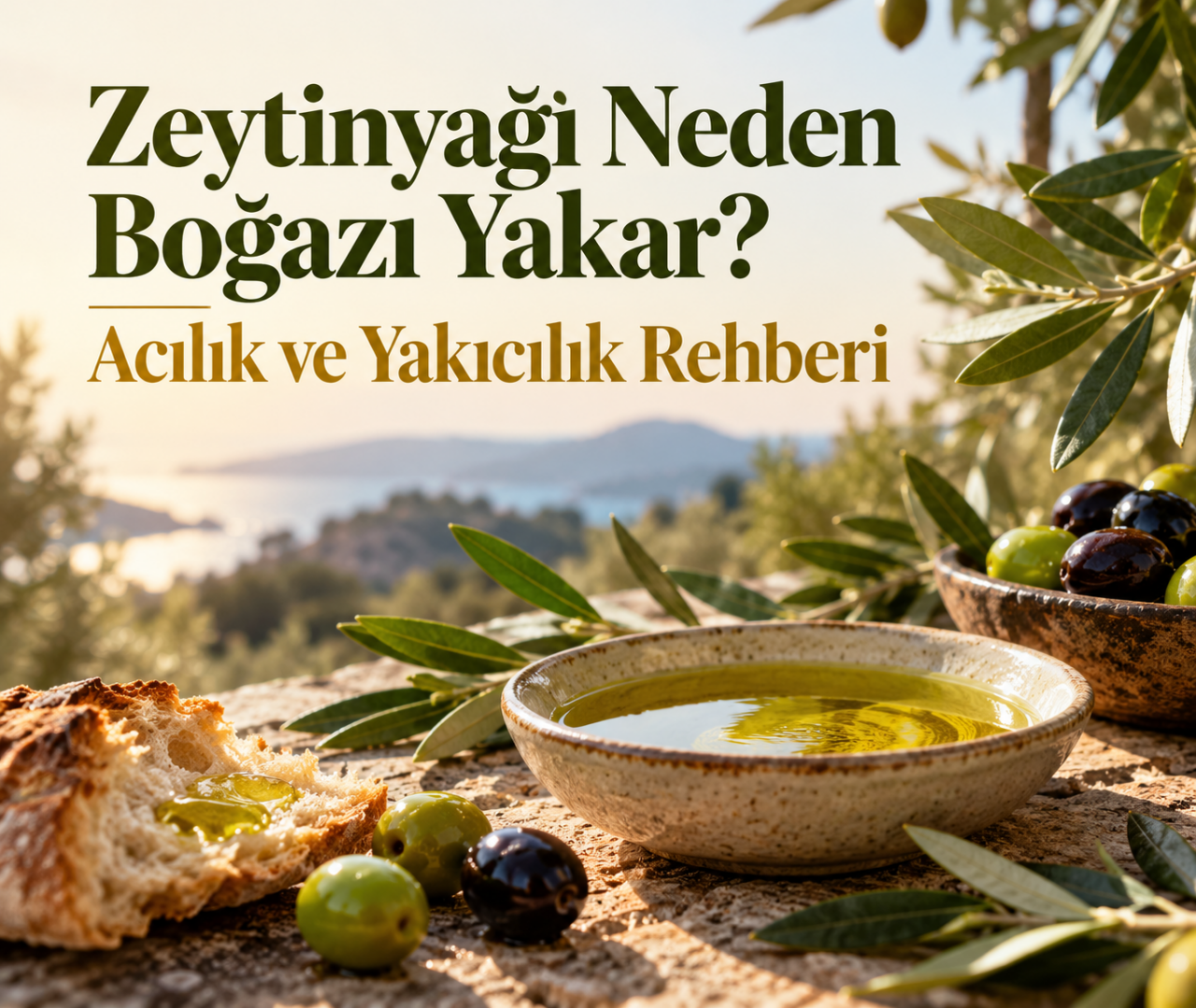 Zeytinyağı Neden Boğazı Yakar? Acılık ve Yakıcılık Rehberi