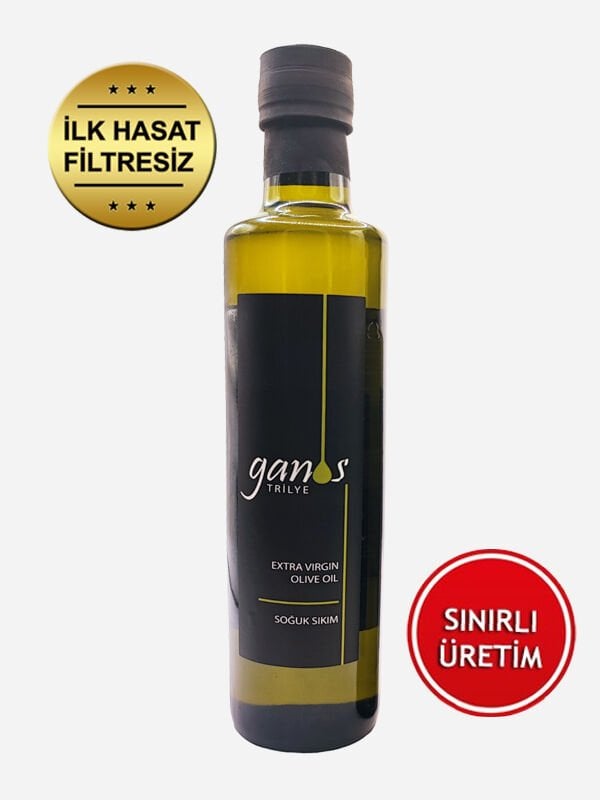 500ML  (2024-2025)TRİLYE NATUREL SIZMA ZEYTİNYAĞI  FİLTRESİZ SOĞUK SIKIM